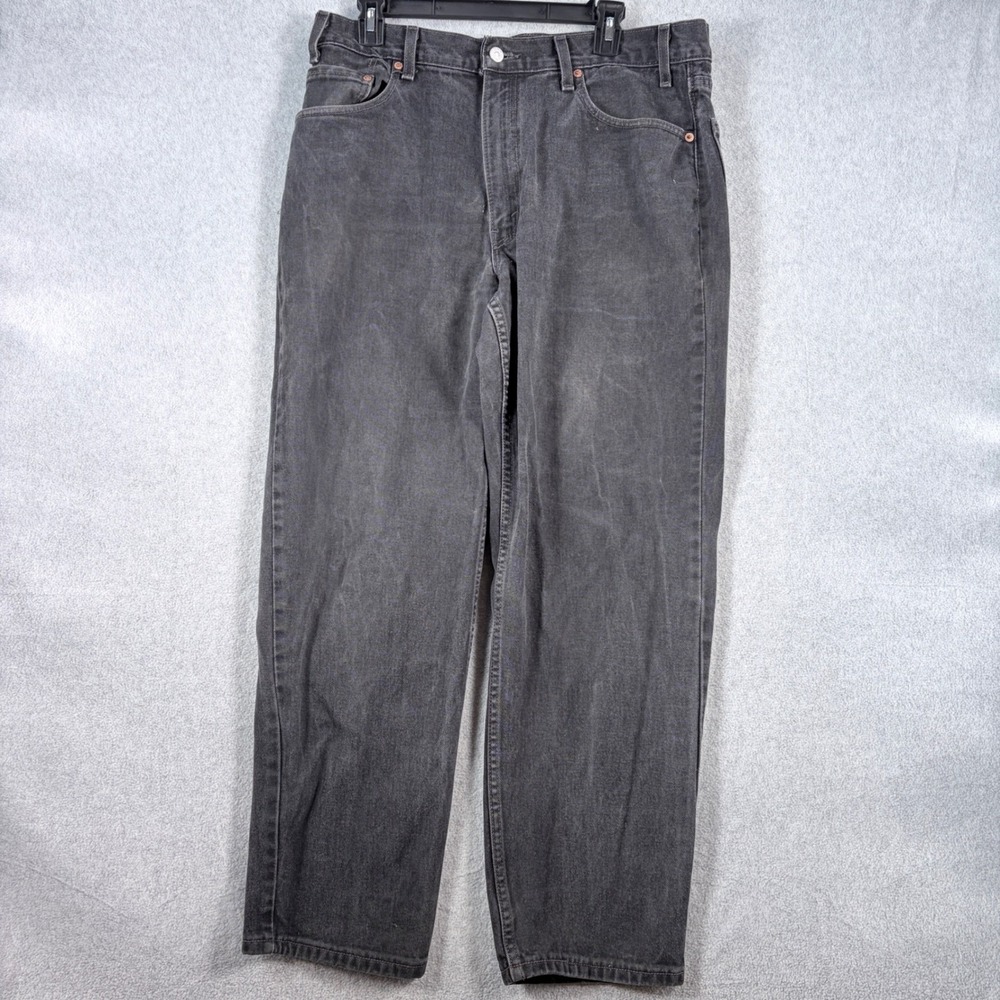 Vintage Levis 550 Relaxed Tapered Jeans Mens 36x30 (Fits 36x28) Black USA